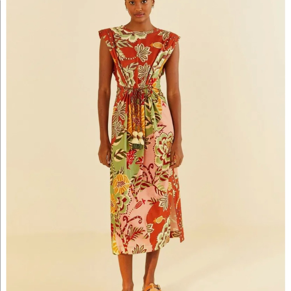 Farm Rio Midi Dress Print